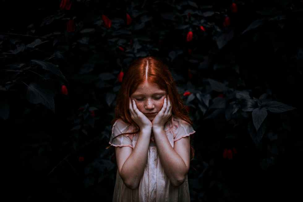 alone child children close up