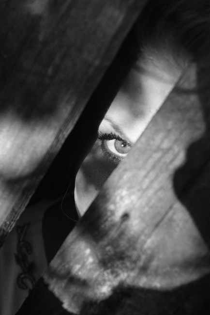 woman dark eye spooky